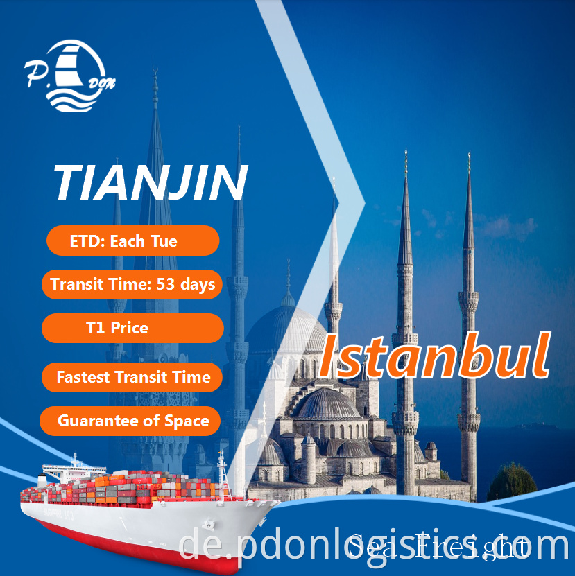 Sea Freight From Tianjin To Istanbul